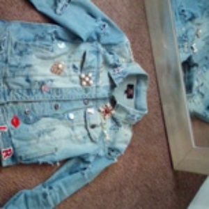Vintage jean jacket customized by me